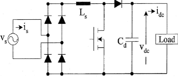 Figure 2.7: Rectifier circuit with Boost Converter 