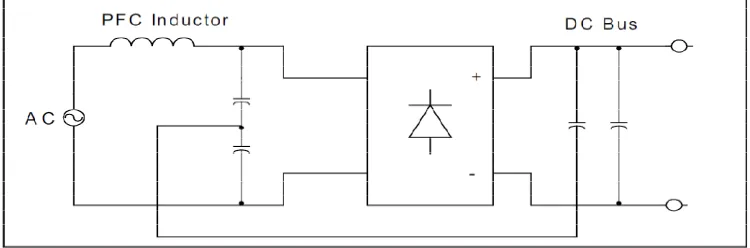 Figure 2-1 : A passive PFC circuit [2] 