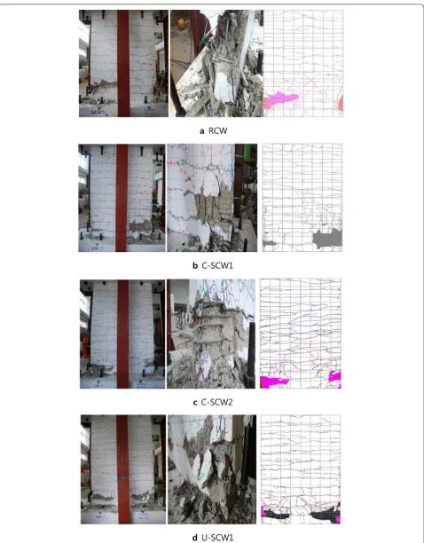 Fig. 10 Final cracks and damage distributions.