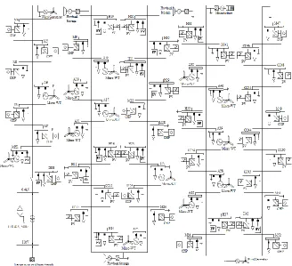 Figure 1. Example of simplified low voltage network with large penetrations of micro- generation and demand side management  