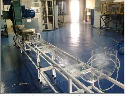 Fig. 6. (a) Settling chamber (b) Contraction cone and (c) Screens are fabricated using stainless steel, whereas (d) Turning diffuser using acrylic 