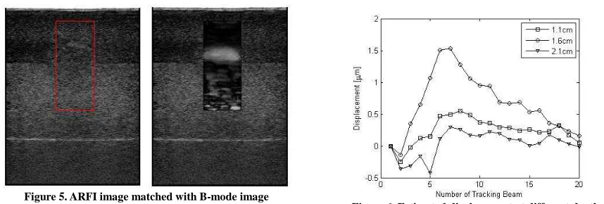 Figure 6. Estimated displacement at different depth  