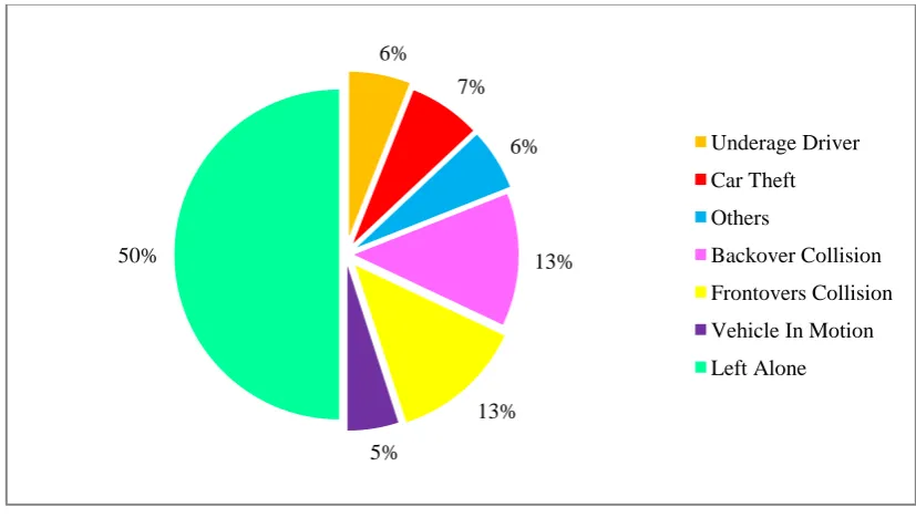 Figure 1.1: Type of accidents among children from 2006 until 2011 