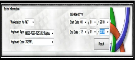 Figure 3 shows the interface for information search and repair damaged keyboard based on date range entered