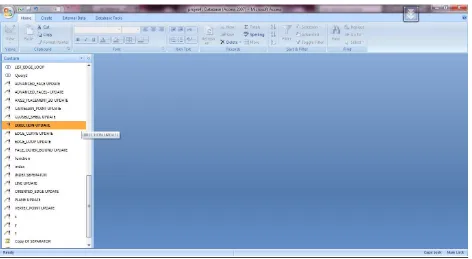 Figure 13. Design view of Append Queries  