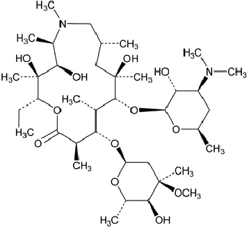 Fig. 1: The chemical structure of azithromycin anhydrous. 