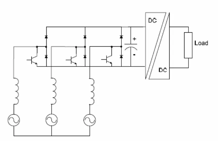 Figure 2.3 : Three Switch Boost Power Converter System 