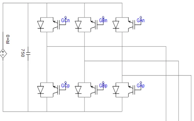 Figure 3.6:   Diagram of the D-STATCOM  designed using the PSCAD/EMTDC.