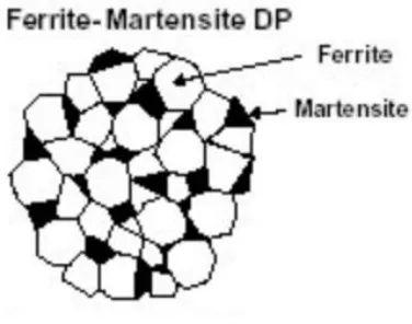 Figure 2.3: Schematic illustration of DP microstructure (www.steel.org) 