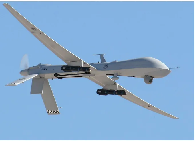Figure 1.2: A UAV, RQ-1 predator is equipped with missiles 