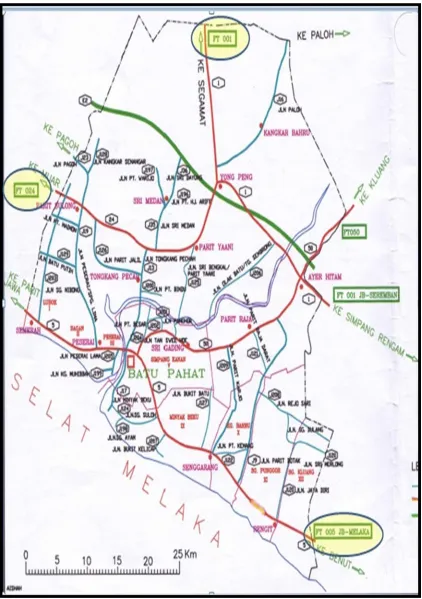 Figure 1.5:  Batu Pahat District Map 