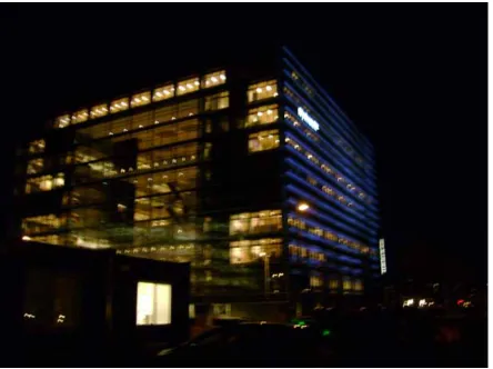 Figure 8. The blurred communication with light is used as a conscious strategy. But how does it feel to be at work on a dark November afternoon behind the blue light? Are we dealing with a new understanding of urbanity––how connections and cohesion can be understood and communicated––not symbolically as in previous power structures, but as a concrete light polluting manifestation that says nothing more than: we are here! 