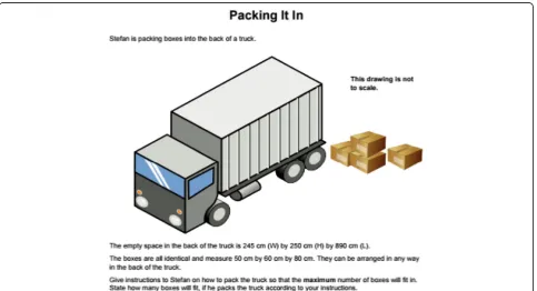 Fig. 3 Adapted from Mathematics Assessment Resource Service. (2016). Using space efficiently: packing a truck