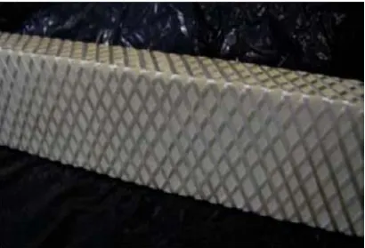 Figure 2.3: Foam board strip wrapped by fiber glass fabric (Stoll et al., 2004) 