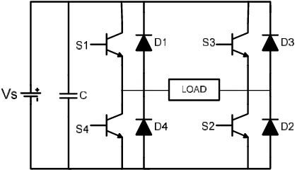 Figure 1: Single phase full-bridge inverter.