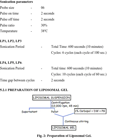 Fig. 2: Preparation of Liposomal Gel. 