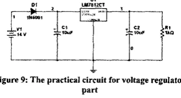 Figure 9: The practical circuit for voltage regulator part 