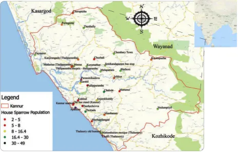 Figure 1. Map showing the study area, Kannur, Kerala.