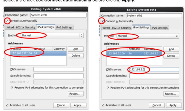 Figure 3: Configure private network &amp; public network
