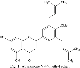 Fig. 1: Abyssinone V-4’-methyl ether. 