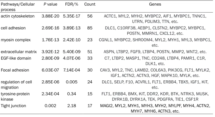 Table 2. GSEA for paclitaxel induced genes