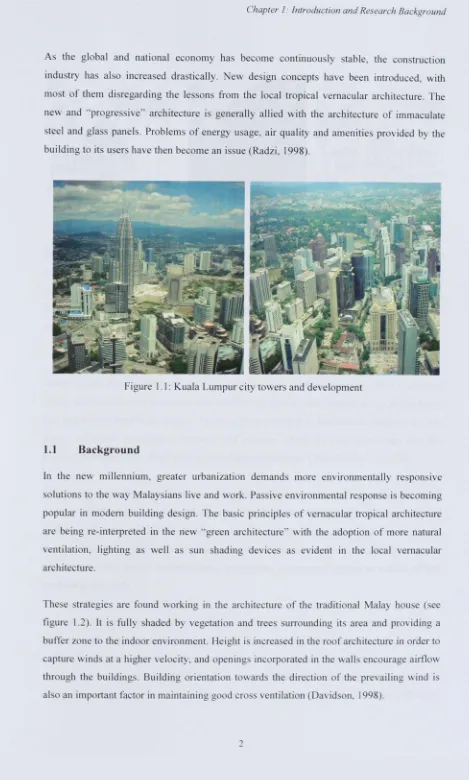 Figure 1.1: Kuala Lumpur city tower and development 