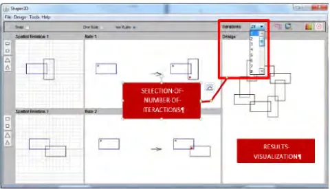 Figure 7.  Rule creation and results visualization (from: Shaper 2D) 