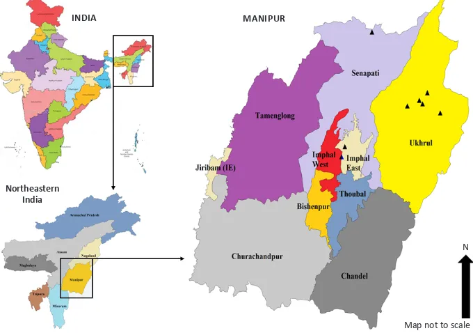 Figure 1. Distribution of Aglais caschmirensis aesis (Fruhstorfer, 