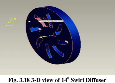 Fig. 3.16 3-D view of 120 Swirl Diffuser 