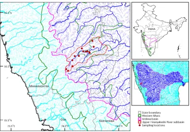 Figure 1. Sampling locations along the 