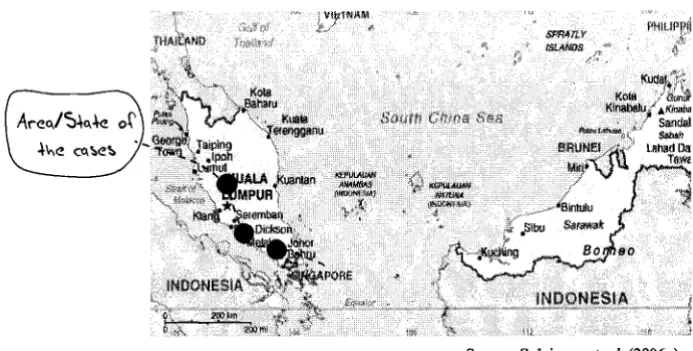 Figure 9: The location of arealstate of the cases 