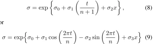 Table 1. The Abbreviation for simulated non-stationary GEV data sets.