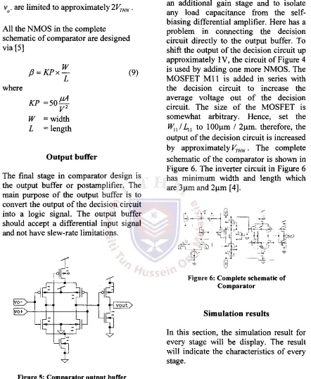 Figure 5: Comparator output buffer 