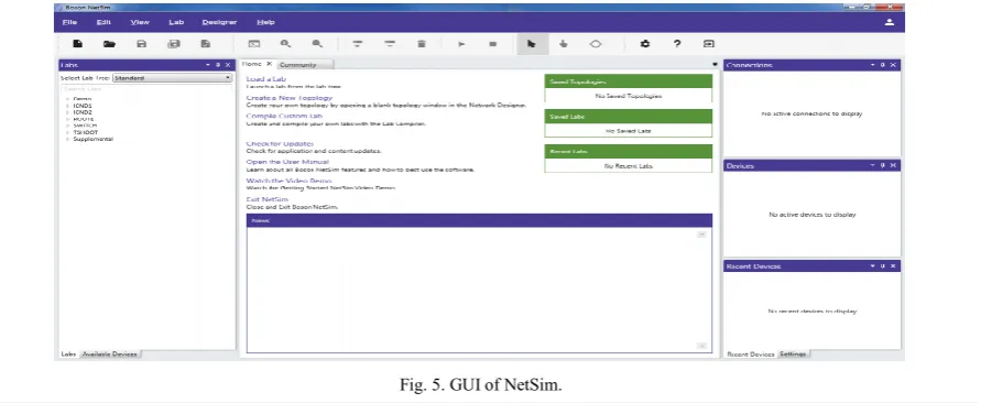 Fig. 4. GUI of NS-3. 