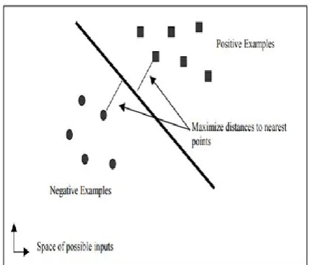 Fig. 2. A linear SVM (Support Vector Machine) 
