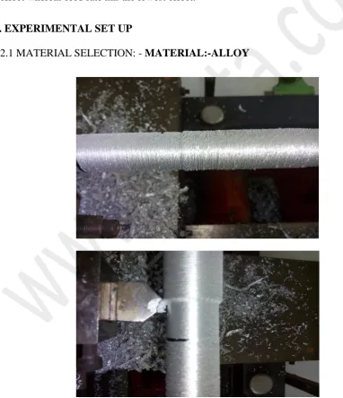 Figure 1. Shows various surfaces (alloy) at various cutting condition 