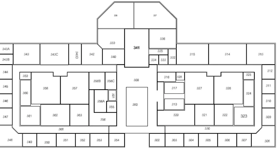 Figure 1.  OLIN engineering third floor plan 