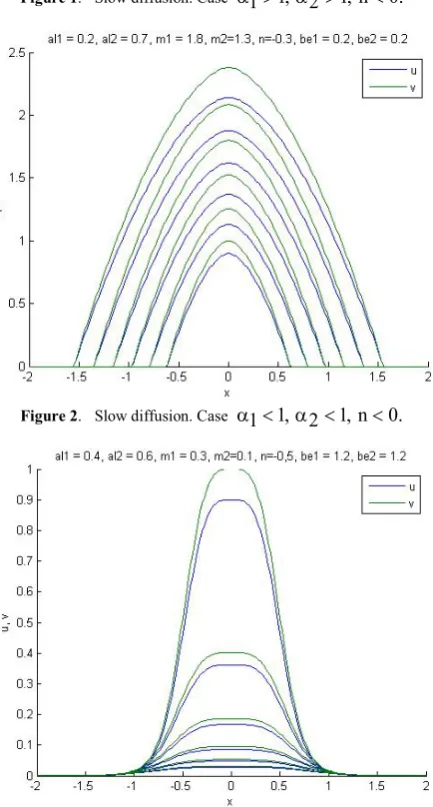 Figure 1.  Slow diffusion. Case α >11,α2>1, n<0.