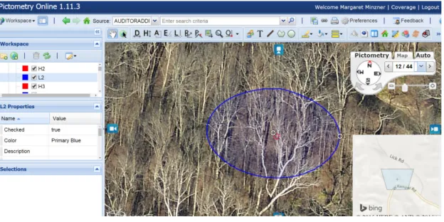 Figure 9.  Example Pictometry Aerial Photos for High Density Site H1(A) and Low Density Site L1 (B) 