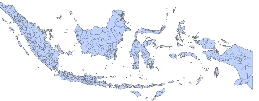 Figure 1.  The administration map of Indonesia 
