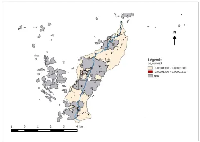 Figure 9.  Down watershed land use of Bras-David river 