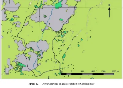 Figure 13.  Down watershed of land occupation of Corossol river 