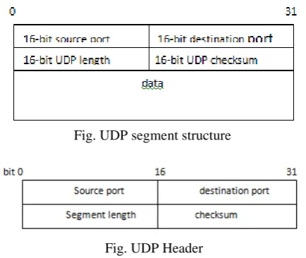 Fig. UDP segment structure