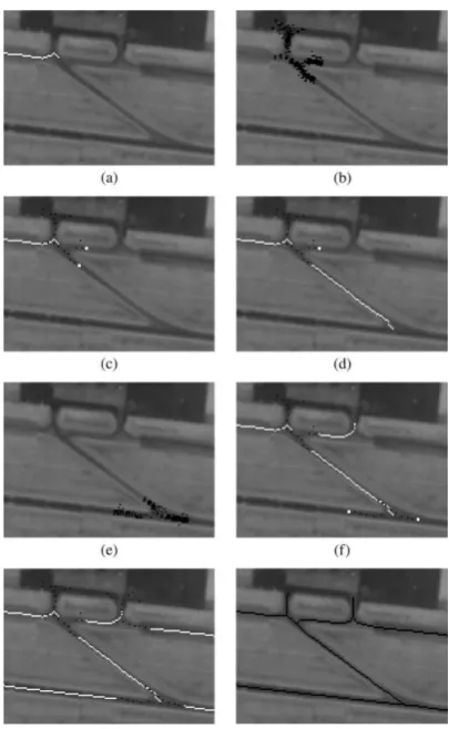 Fig.6. Final results of the road-tracking algorithm on an IKONOS image 
