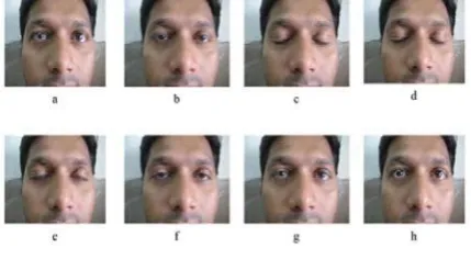 Fig 3. Sequence of Frames for Drowsiness Detection