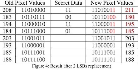 Figure 3: Result after 1 LSB replacement 
