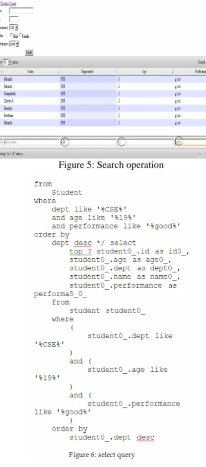 Figure 5: Search operation