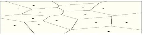 Fig. 1 - Voronoi Diagram Of A Set Of Randomly Placed Pointsin a Plane