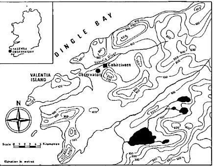Fig. t Map showing the site of Valentia Observatory and its environs. 