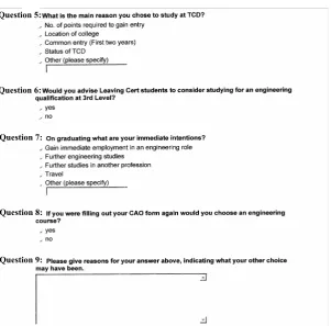 Table 1. Online survey. 